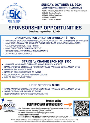 5k Stride Sponsorship Flyer