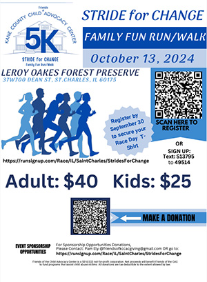 5k Stride for Change Flyer