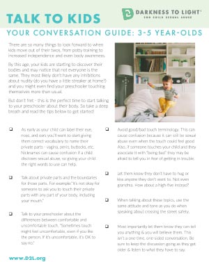 Poster Preview - Conversation Guide 3 to 5 Year Olds