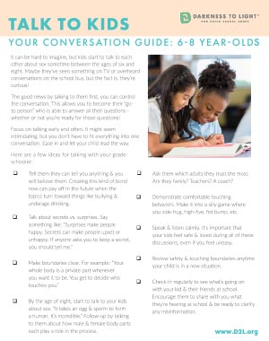 Poster Preview - Conversation Guide 6 to 8 Year Olds